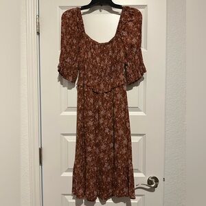 Bohme Floral Brown Dress XS